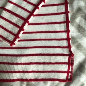 LOFT red and white striped sweater XSP